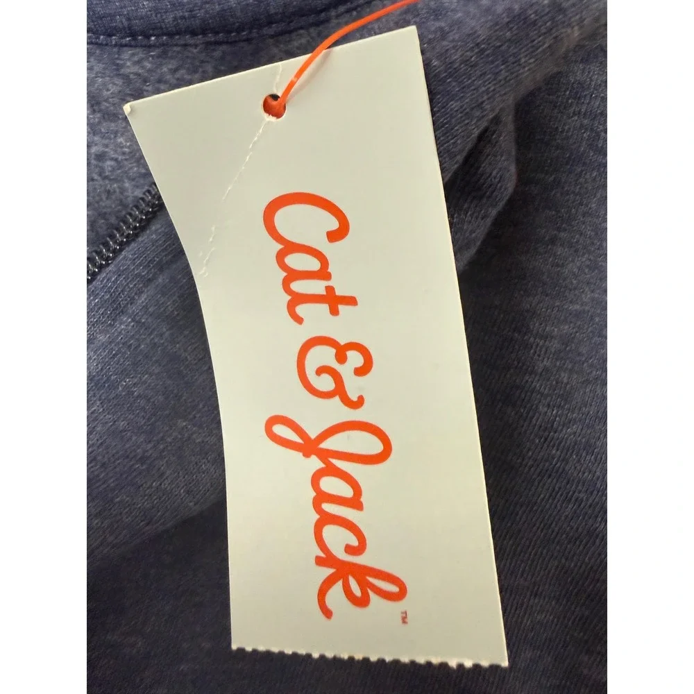 Cat & Jack Zip Up‎ Hoodie Kids S 6/7 Blue New Fleece Hooded Sweatshirt 8594